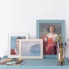 Women Lazybones Art Print Set - Blue Light