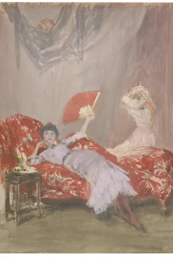 Women Lazybones Art Print Set - In The Boudoir