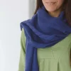 Women Lazybones Cable Scarf Indigo *Organic Cotton