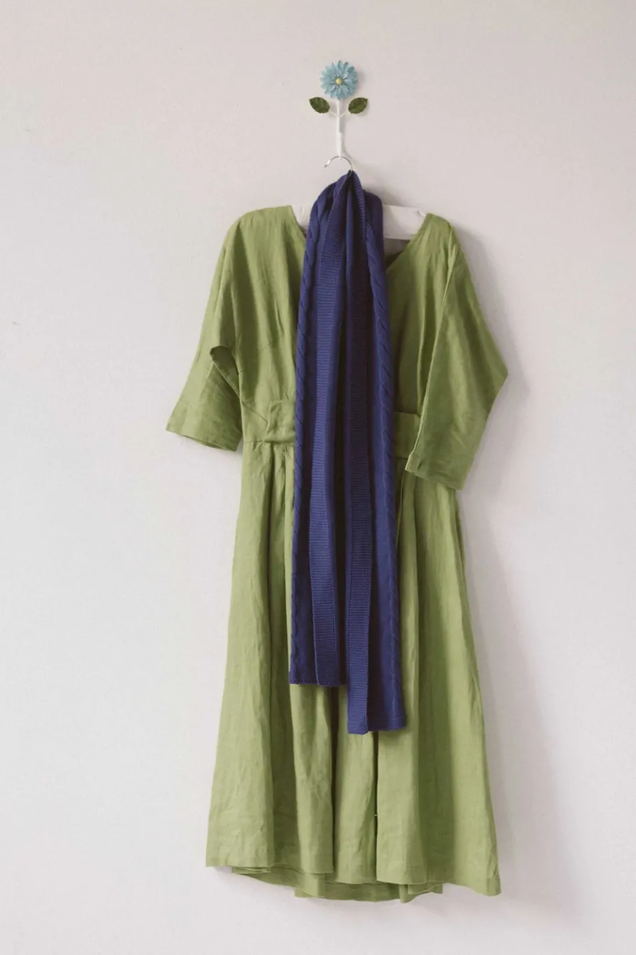 Women Lazybones Cable Scarf Indigo *Organic Cotton