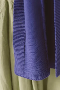 Women Lazybones Cable Scarf Indigo *Organic Cotton
