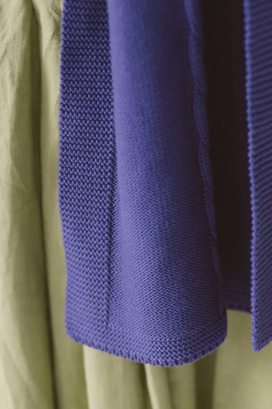 Women Lazybones Cable Scarf Indigo *Organic Cotton