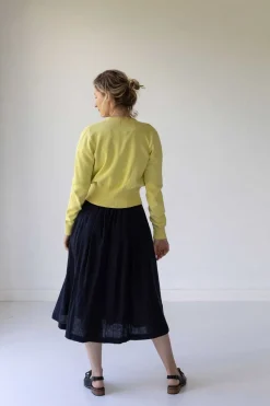 Women Lazybones Carly Cardigan In Muted Lime *Organic Cotton