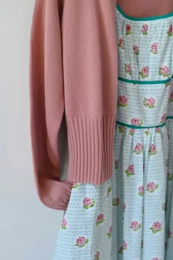 Women Lazybones Carly Cardigan In Old Rose *Organic Cotton