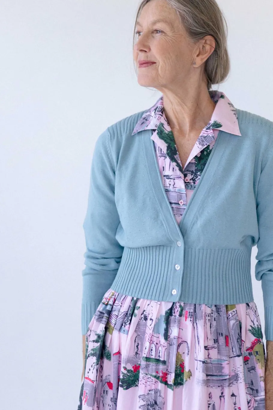 Women Lazybones Carly Cardigan In Stillwater *Organic Cotton