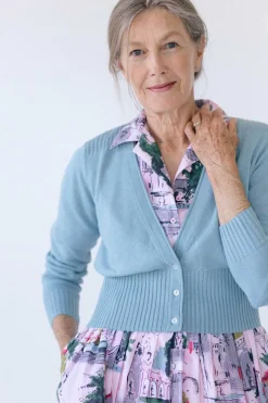 Women Lazybones Carly Cardigan In Stillwater *Organic Cotton