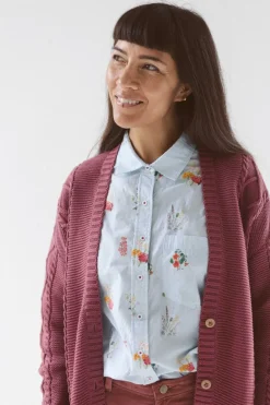 Women Lazybones Charli Cardigan Mulberry *Organic Cotton