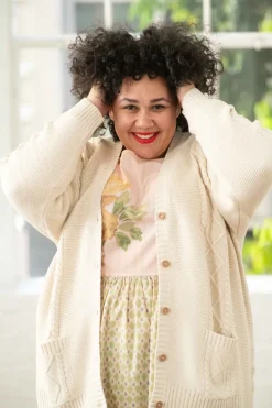 Women Lazybones Charli Cardigan Oatmeal *Organic Cotton