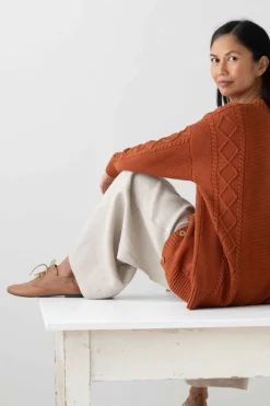 Women Lazybones Charli Cardigan Rust