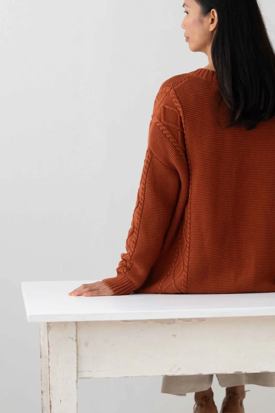 Women Lazybones Charli Cardigan Rust
