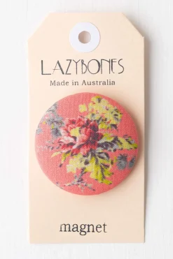 Women Lazybones Coral Floral Magnet