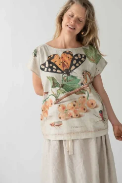 Women Lazybones Eleanor Top In Insects Print