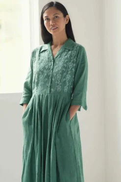 Women Lazybones Gianna Dress Evergreen