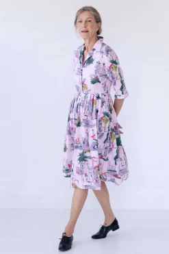 Women Lazybones Gianna Dress In Sorrento *Organic Cotton