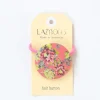 Women Lazybones Hair Button Coral Floral