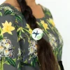 Women Lazybones Hair Button In Hummingbird