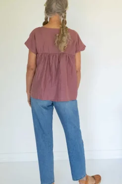 Women Lazybones Julia Top Woodrose