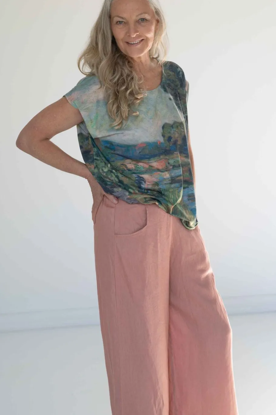 Women Lazybones Leila Top Landscape *Organic Cotton
