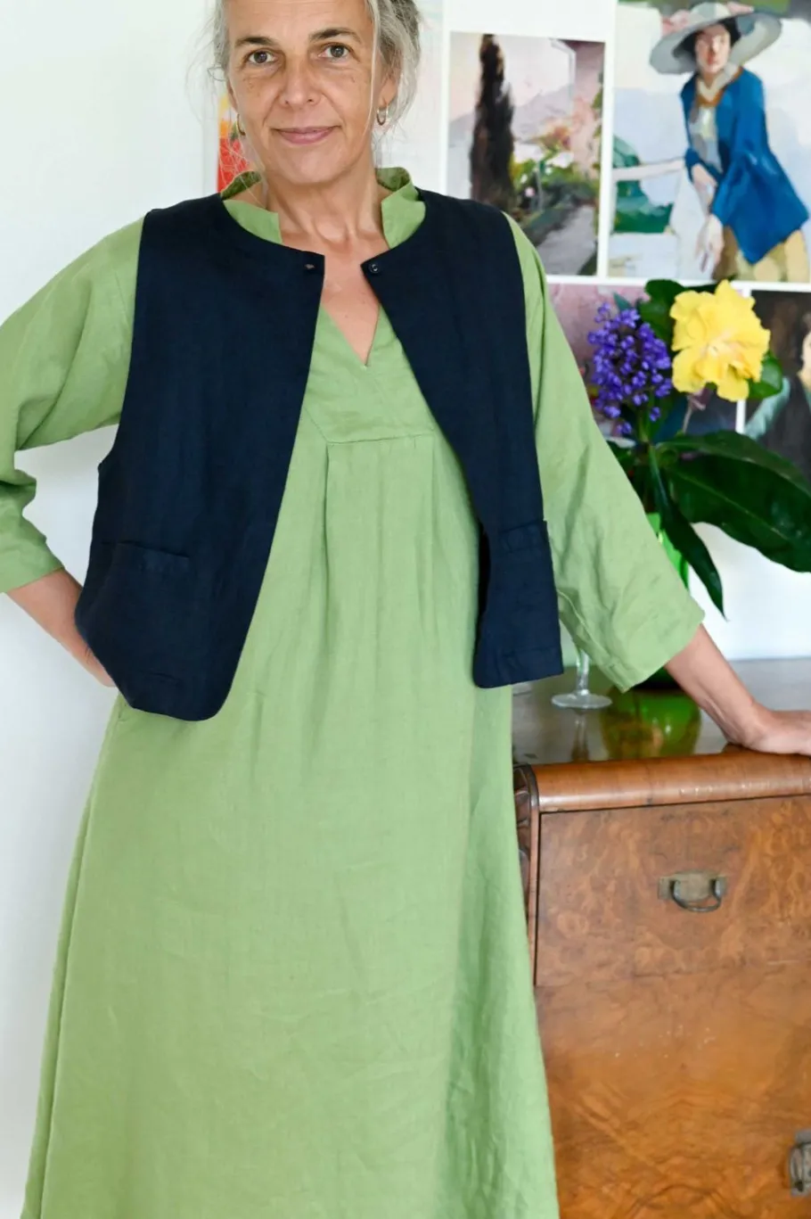 Women Lazybones Marlo Vest In Dark Navy