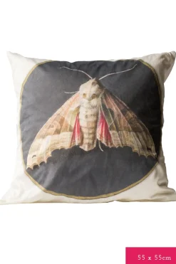 Women Lazybones Moth Cushion Cover *Organic Cotton