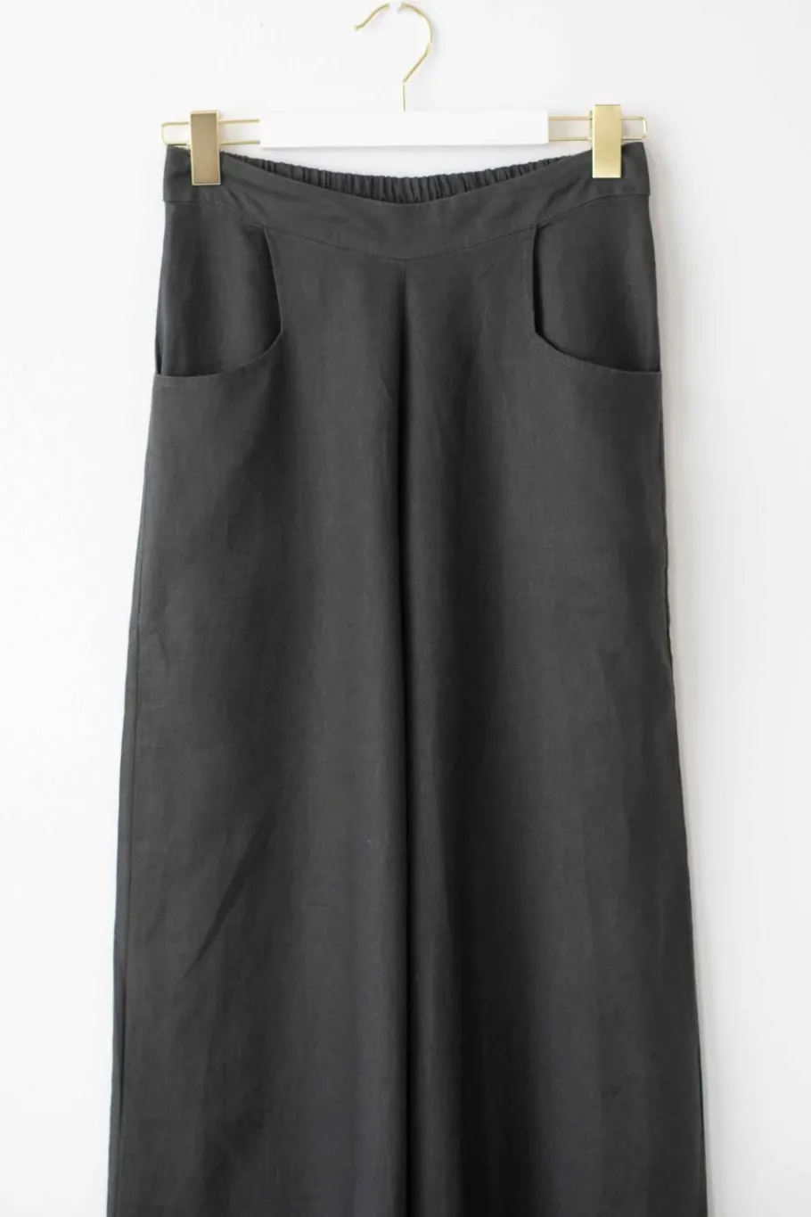Women Lazybones Ollie Linen Pant Carbon