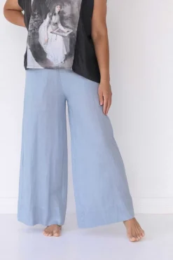 Women Lazybones Ollie Linen Pant In Sky