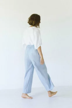 Women Lazybones Ollie Linen Pant In Sky