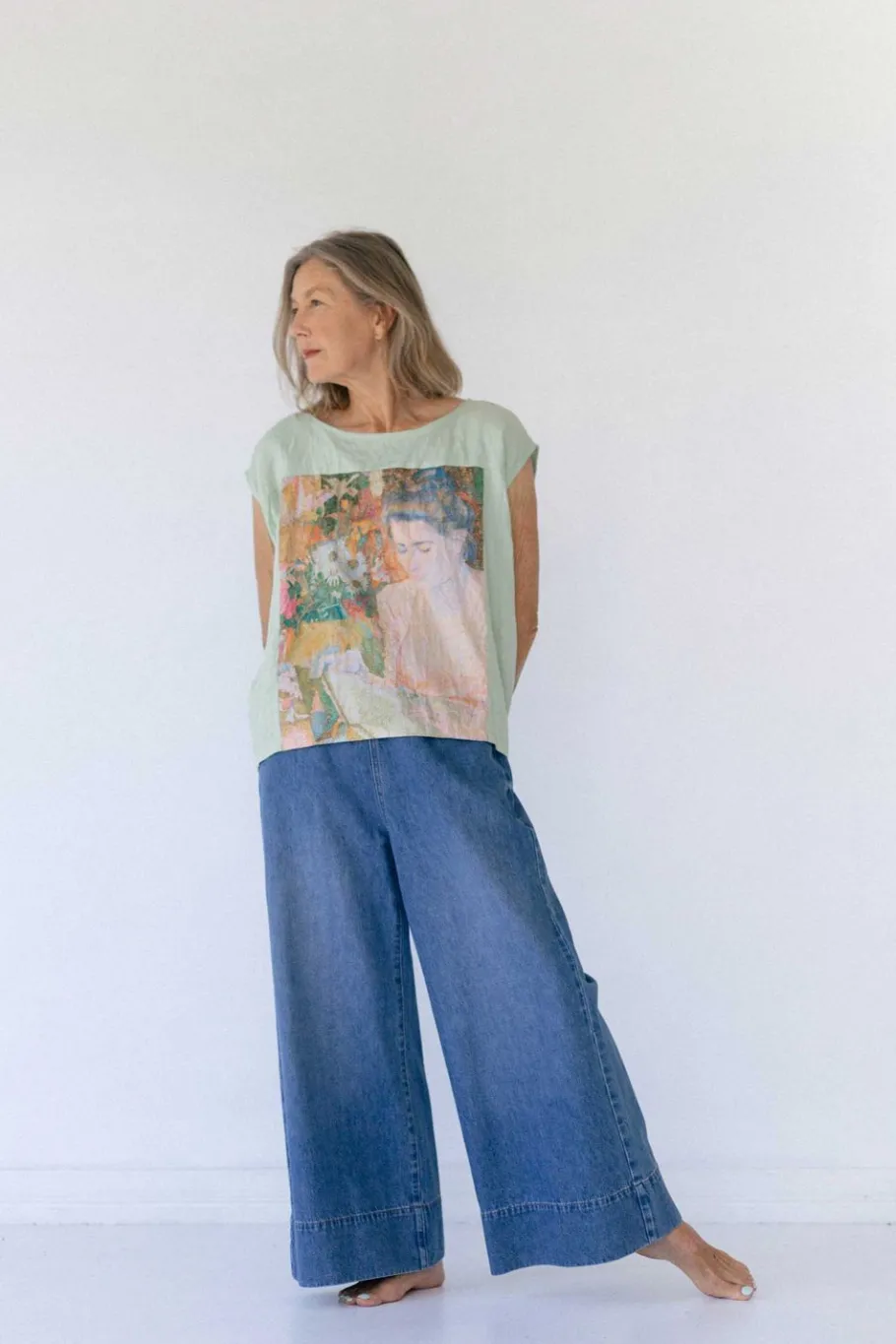 Women Lazybones Ollie Pant In Denim *Organic Cotton