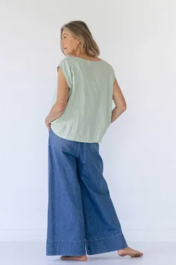 Women Lazybones Ollie Pant In Denim *Organic Cotton