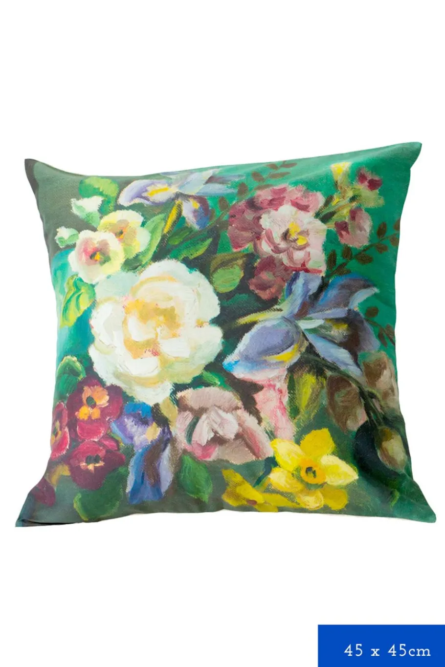 Women Lazybones Painted Flowers Cushion Cover *Organic Cotton