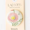 Women Lazybones Paper Daisy Brooch