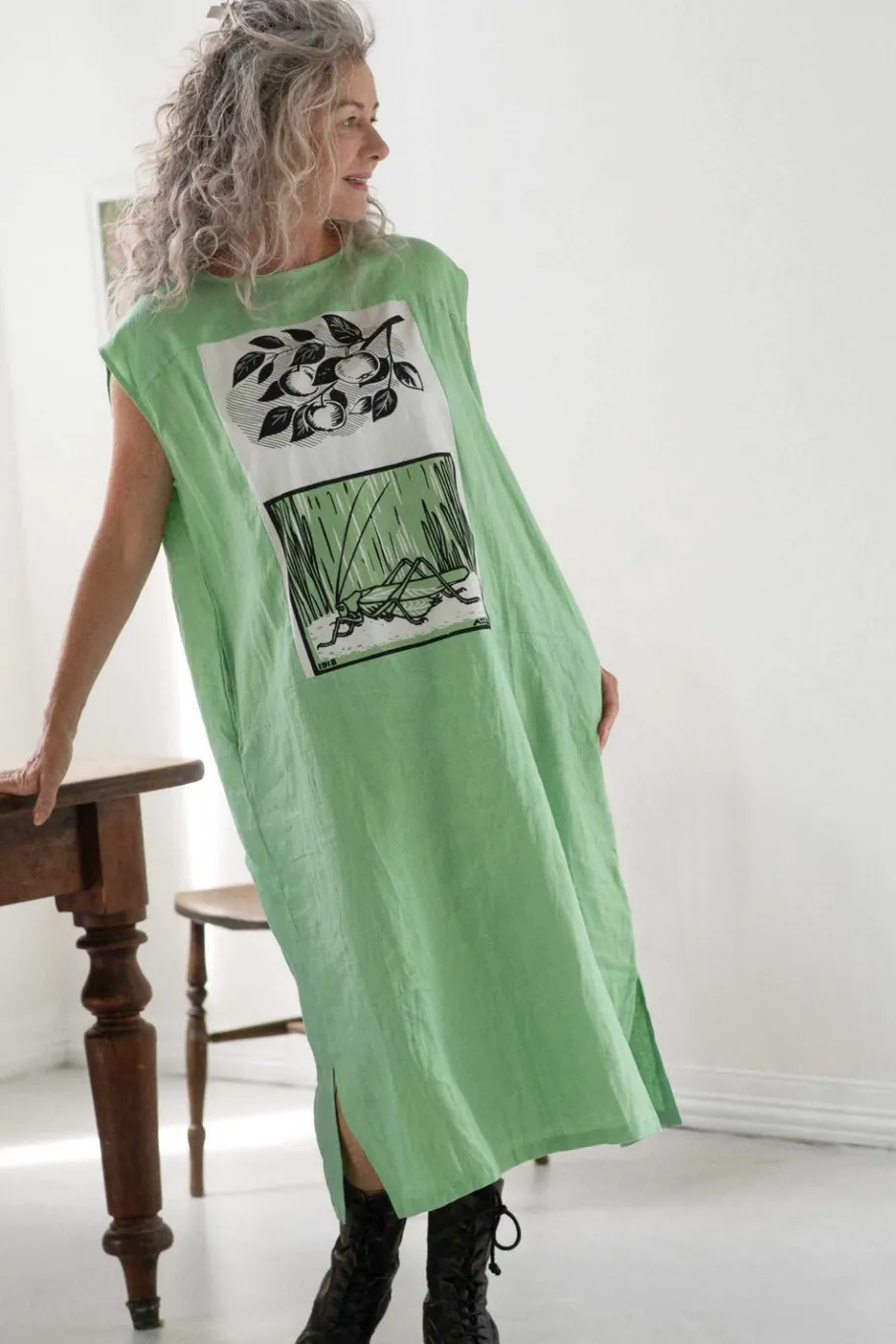 Women Lazybones Polly Dress Greengage