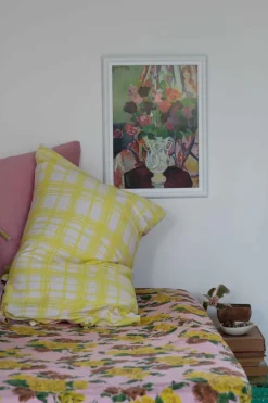 Women Lazybones Rainbow Floral Pink Pillowcase Set *Organic Cotton