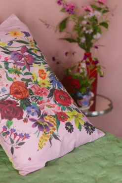 Women Lazybones Rainbow Floral Pink Pillowcase Set *Organic Cotton