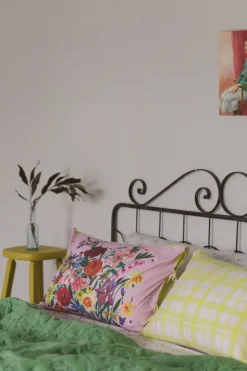 Women Lazybones Rainbow Floral Pink Pillowcase Set *Organic Cotton