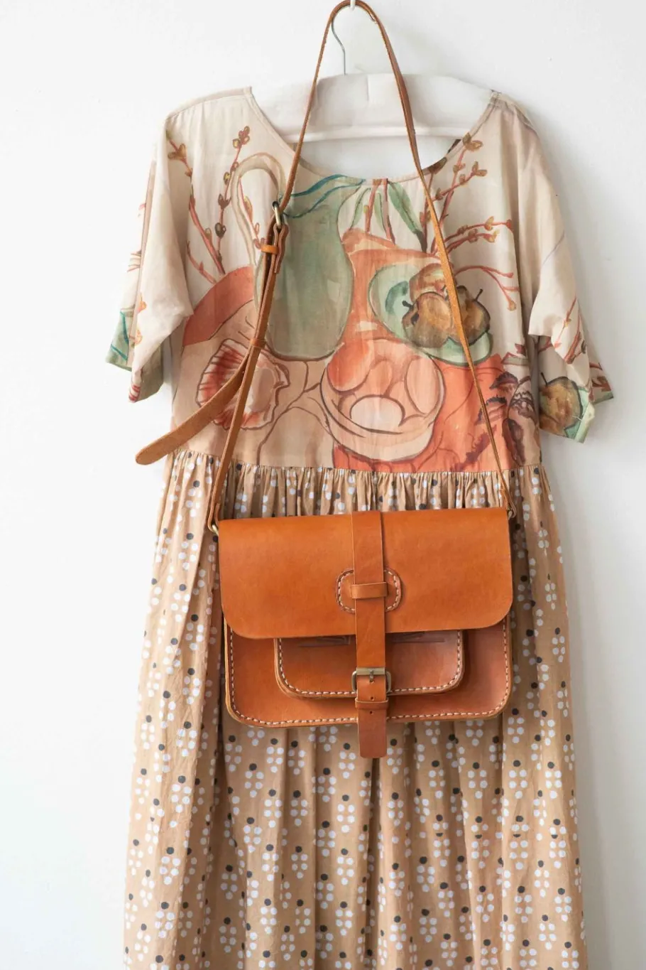 Women Lazybones Rising Sun Leather Satchel