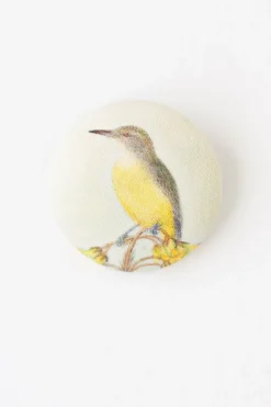 Women Lazybones Robin Brooch