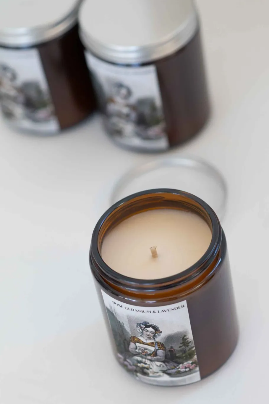 Women Lazybones Rose Geranium & Lavender Soy Candle