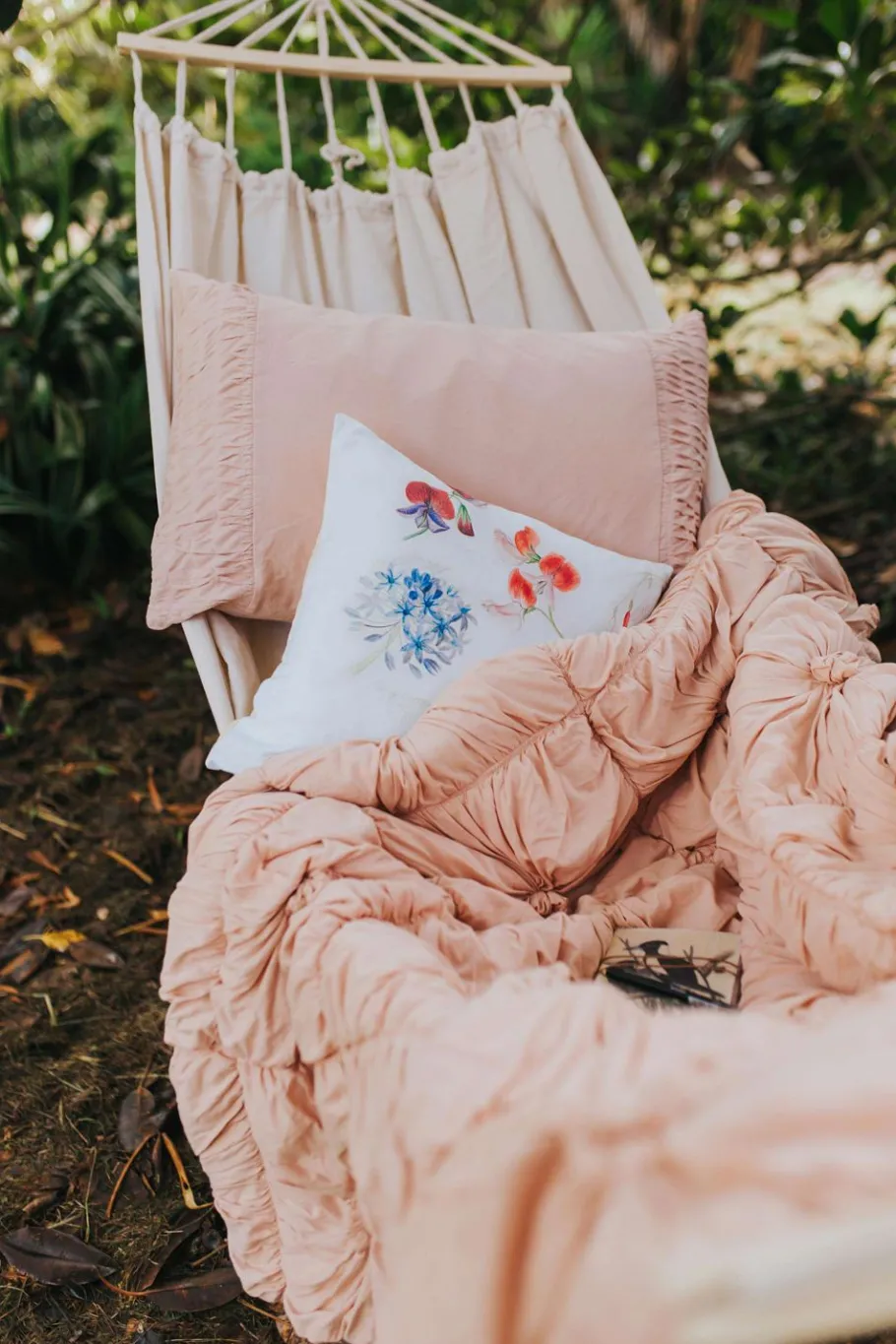 Women Lazybones Rosette Quilt In Tuscan Pink *Organic Cotton