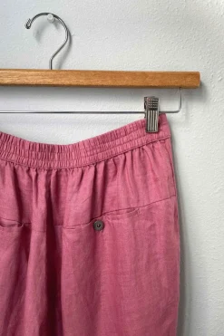 Women Lazybones Sara Linen Pant In Rose