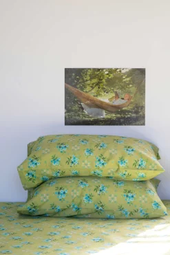 Women Lazybones Sheet Set In Avonlea Moss *Organic Cotton