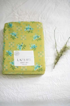 Women Lazybones Sheet Set In Avonlea Moss *Organic Cotton