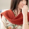 Women Lazybones Zigzag Scarf Rust *Organic Cotton